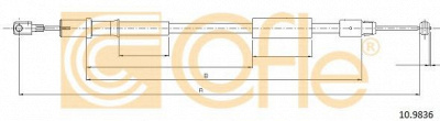 COFLE 109836 -  Трос, стояночная тормозная система