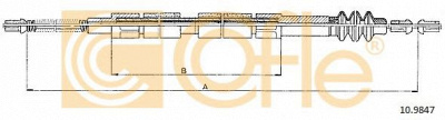 COFLE 109847 -  Трос, стояночная тормозная система