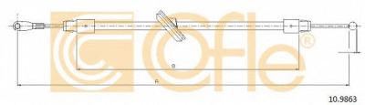 COFLE 109863 -  Трос, стояночная тормозная система
