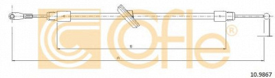 COFLE 109867 -  Трос, стояночная тормозная система