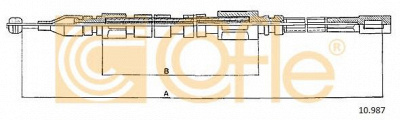 COFLE 10987 -  Трос, стояночная тормозная система
