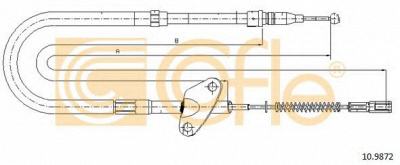 COFLE 109872 -  Трос, стояночная тормозная система