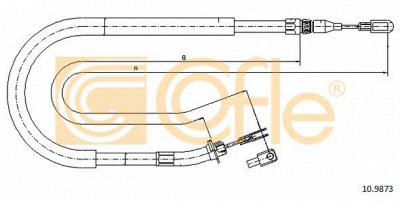 COFLE 109873 -  Трос, стояночная тормозная система