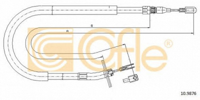 COFLE 109876 -  Трос, стояночная тормозная система