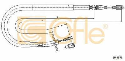 COFLE 109878 -  Трос, стояночная тормозная система