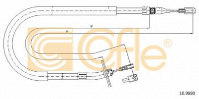 COFLE 109880 -  Трос, стояночная тормозная система