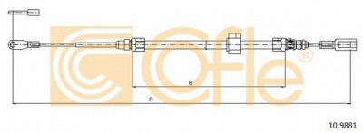 COFLE 109881 -  Трос, стояночная тормозная система