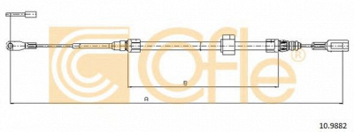 COFLE 109882 -  Трос, стояночная тормозная система