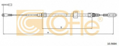 COFLE 109884 -  Трос, стояночная тормозная система
