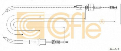 COFLE 111472 -  Тросик газа