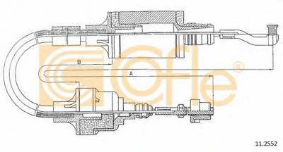 COFLE 112552 -  Трос, управление сцеплением
