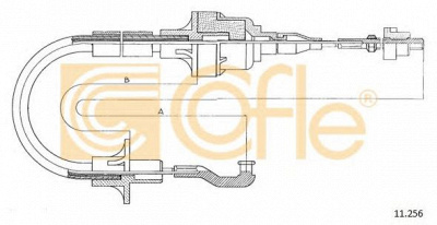 COFLE 11256 -  Трос, управление сцеплением