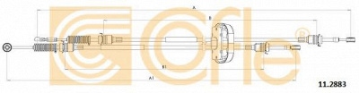 COFLE 112883 -  Трос, ступенчатая коробка передач