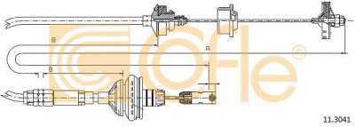COFLE 113041 -  Трос, управление сцеплением