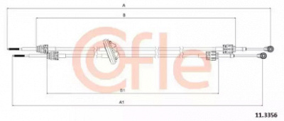 COFLE 113356 -  Трос, ступенчатая коробка передач