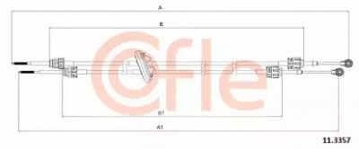 COFLE 113357 -  Трос, ступенчатая коробка передач