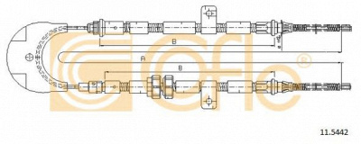 COFLE 115442 -  Трос, стояночная тормозная система