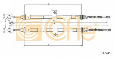 COFLE 115445 -  Трос, стояночная тормозная система