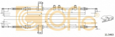 COFLE 115463 -  Трос, стояночная тормозная система