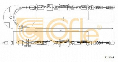 COFLE 115493 -  Трос, стояночная тормозная система