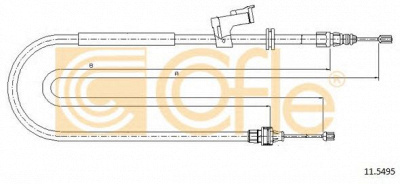 COFLE 115495 -  Трос, стояночная тормозная система