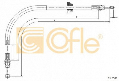 COFLE 115571 -  Трос, стояночная тормозная система