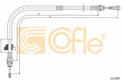 COFLE 115580 -  Трос, стояночная тормозная система