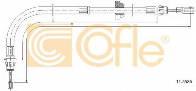 COFLE 115586 -  Трос, стояночная тормозная система