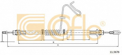 COFLE 115676 -  Трос, стояночная тормозная система
