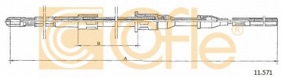COFLE 11571 -  Трос, стояночная тормозная система