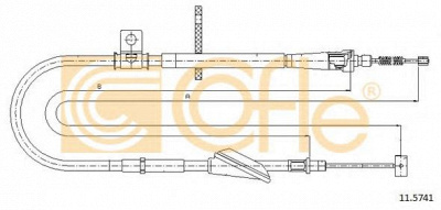 COFLE 115741 -  Трос, стояночная тормозная система