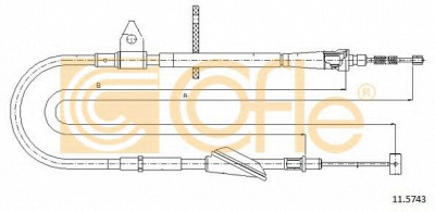 COFLE 115743 -  Трос, стояночная тормозная система