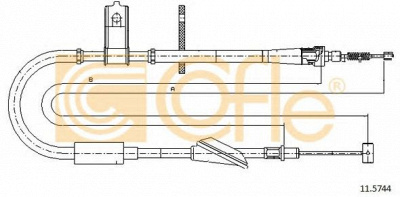COFLE 115744 -  Трос, стояночная тормозная система
