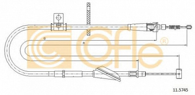 COFLE 115745 -  Трос, стояночная тормозная система
