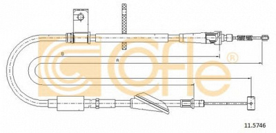 COFLE 115746 -  Трос, стояночная тормозная система