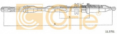 COFLE 115751 -  Трос, стояночная тормозная система