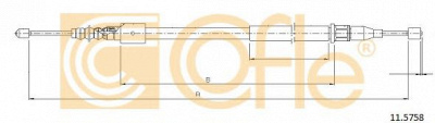 COFLE 115758 -  Трос, стояночная тормозная система