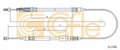 COFLE 115762 -  Трос, стояночная тормозная система