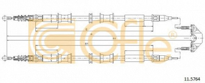 COFLE 115764 -  Трос, стояночная тормозная система
