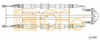 COFLE 115765 -  Трос, стояночная тормозная система
