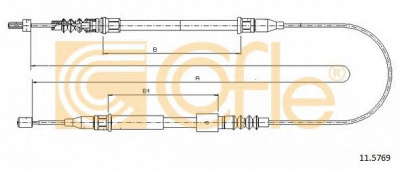 COFLE 115769 -  Трос, стояночная тормозная система