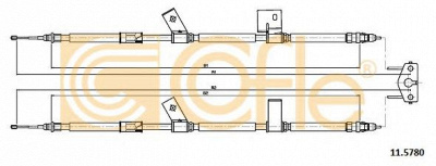 COFLE 115780 -  Трос, стояночная тормозная система