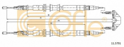 COFLE 115791 -  Трос, стояночная тормозная система