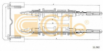COFLE 11582 -  Трос, стояночная тормозная система
