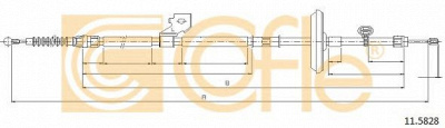 COFLE 115828 -  Трос, стояночная тормозная система