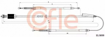 COFLE 115839 -  Трос, стояночная тормозная система
