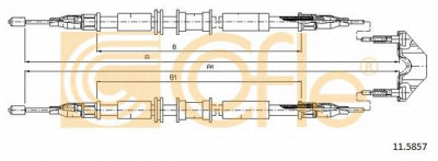 COFLE 115857 -  Трос, стояночная тормозная система