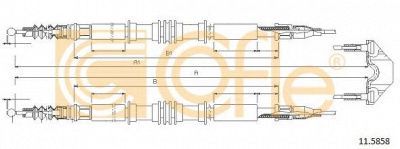 COFLE 115858 -  Трос, стояночная тормозная система
