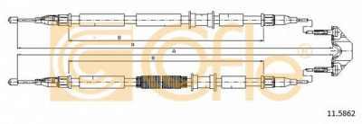 COFLE 115862 -  Трос, стояночная тормозная система