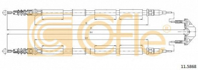 COFLE 115868 -  Трос, стояночная тормозная система